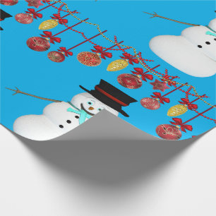 Christmas Wrapping Paper Snowman