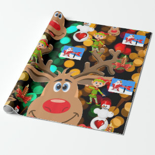Christmas Wrapping Paper Snowman
