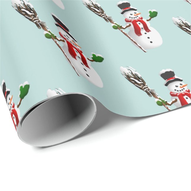 Christmas Wrapping Paper-Snowman Paper (Roll Corner)