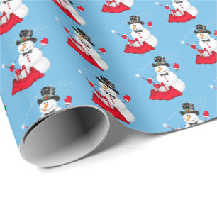 Christmas Wrapping Paper-Snowman Paper