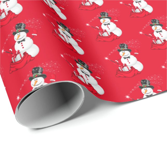 Christmas Wrapping Paper-Snowman Paper (Roll Corner)