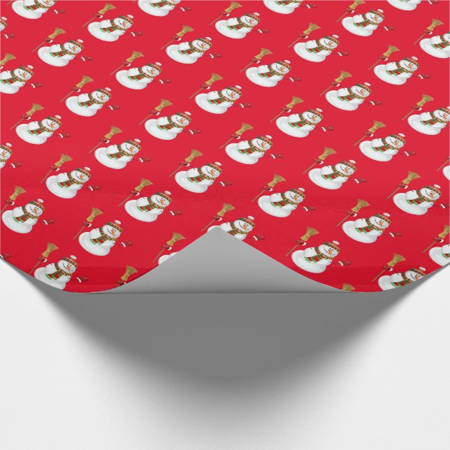 Christmas Wrapping Paper-Snowman Wrapping Paper (Corner)