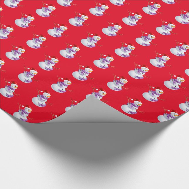 Christmas Wrapping Paper-Snowman Wrapping Paper (Corner)