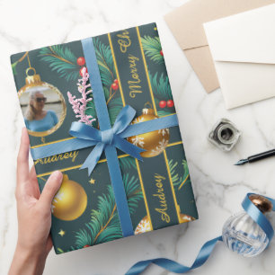 Christmas Wrapping Paper with Photo and Text