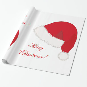 Christmas Wrapping Paper With Santa Hat