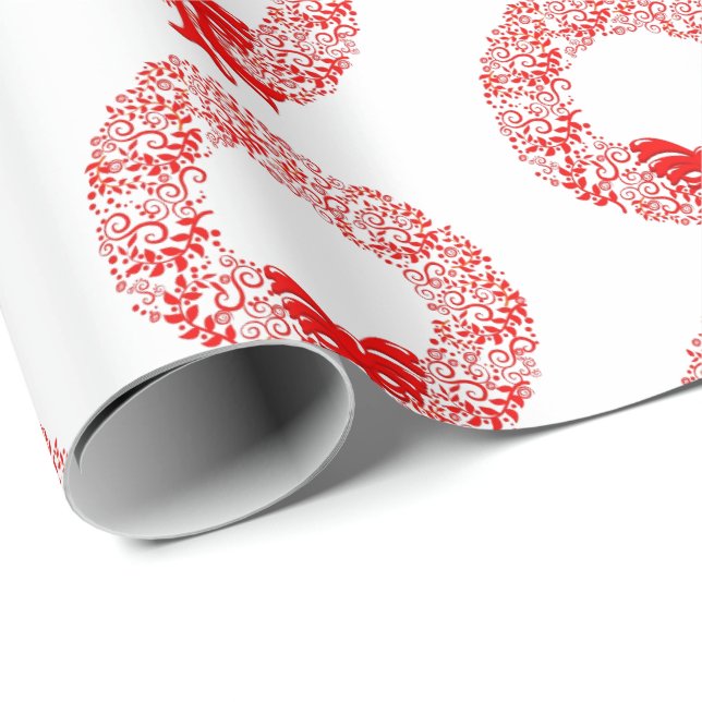 Christmas Wrapping Paper-Wreath Wrapping Paper (Roll Corner)