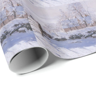 Christmas Wrappingpaper Claude Monet The Magpie