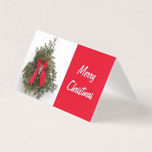 Christmas Wreath and Red Bow (Front)