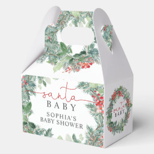 Christmas Wreath Baby Shower Favour Box