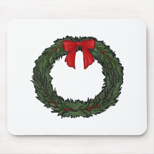 Christmas Wreath Classic Mouse Pad (Front)