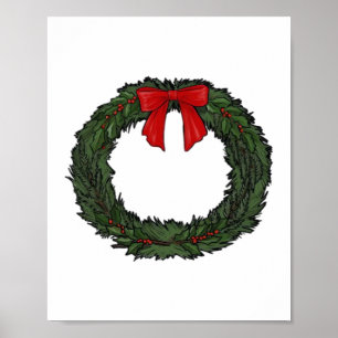 Christmas Wreath Classic Poster