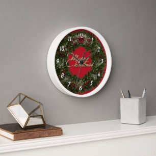 Christmas Wreath Clock