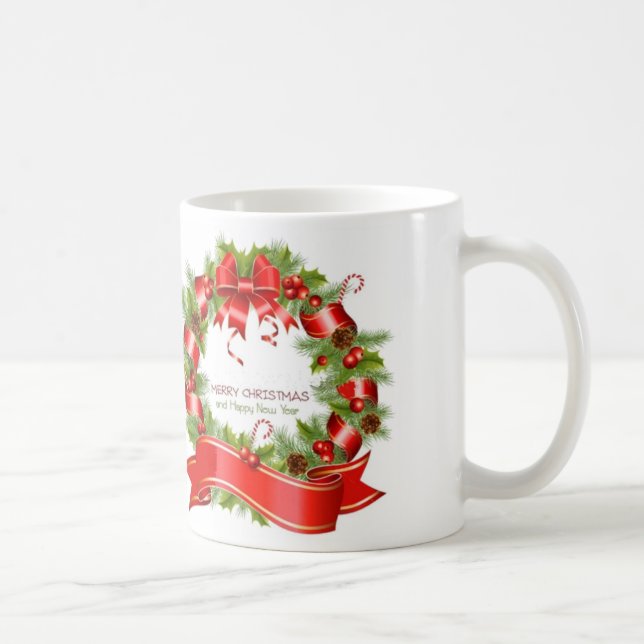 Christmas Wreath Coffee Mug (Right)