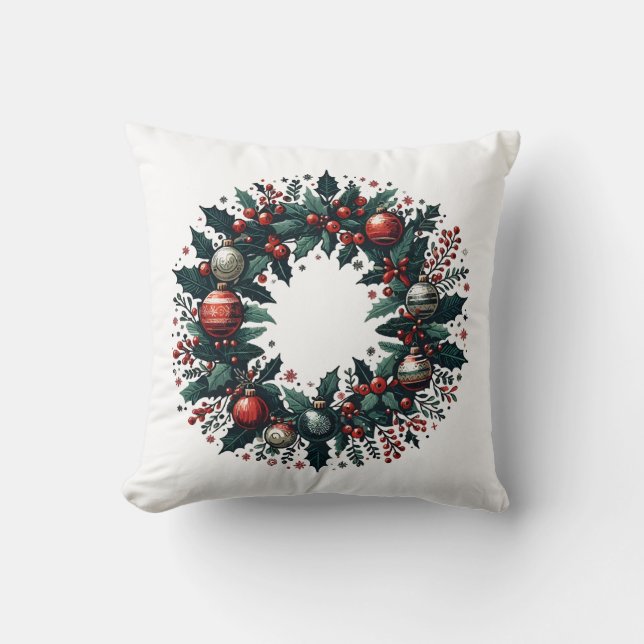 Christmas Wreath Cushion (Front)