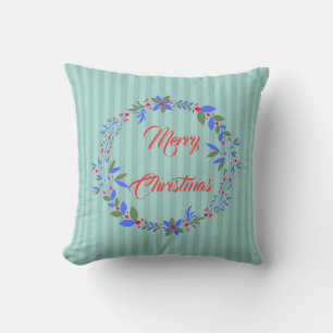 Christmas wreath cushion