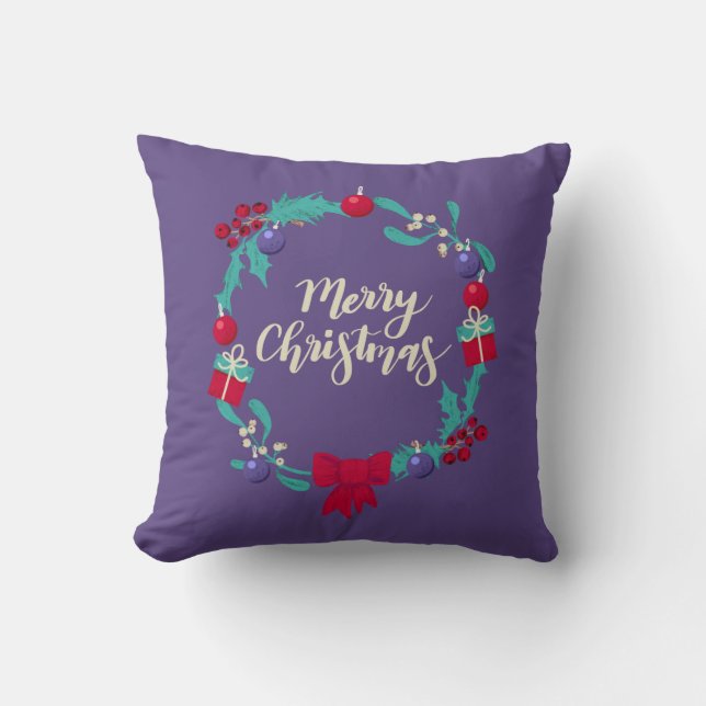 Christmas Wreath Cushion (Front)