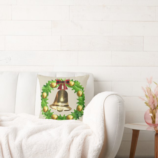 Christmas  Wreath  Cushion (Couch)