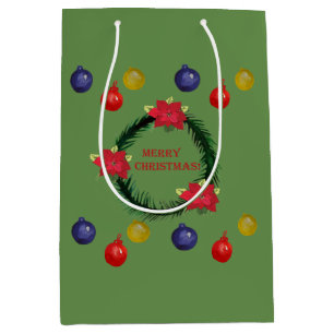 Christmas Wreath Decorative Gift Bag