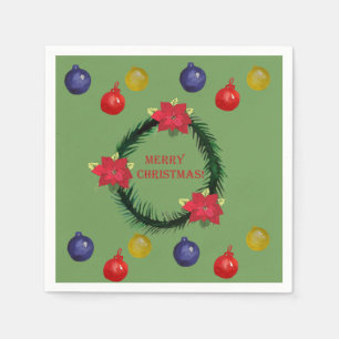 Christmas Wreath Decorative Napkins