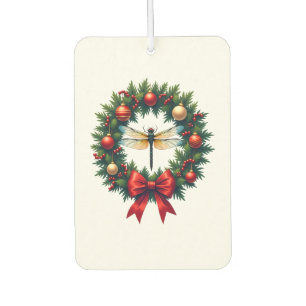 Christmas Wreath Dragonfly Car Air Freshener