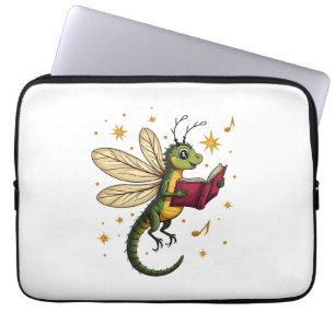 Christmas Wreath Dragonfly Laptop Sleeve