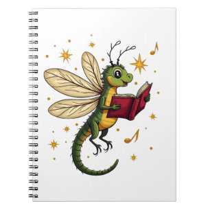 Christmas Wreath Dragonfly Notebook