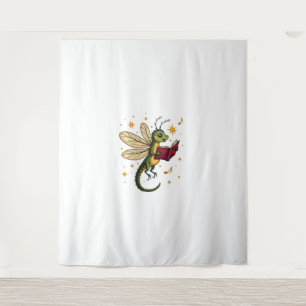 Christmas Wreath Dragonfly Tapestry