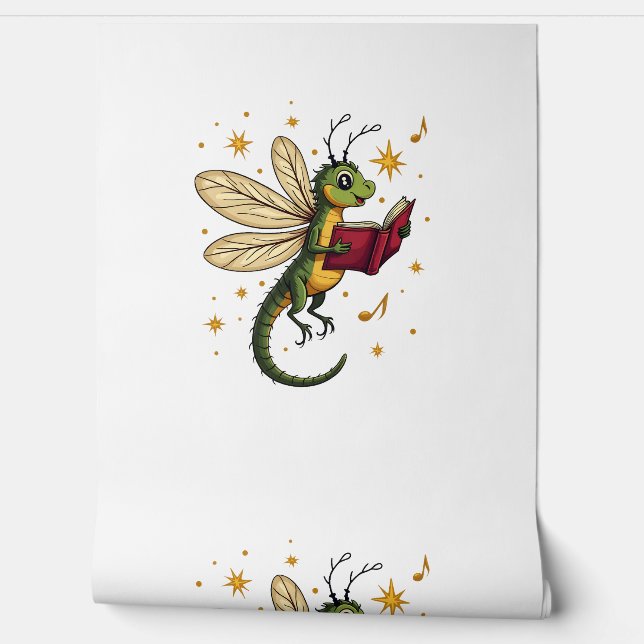 Christmas Wreath Dragonfly Wallpaper (Unrolling)