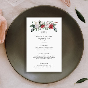 Christmas Wreath   Floral Holiday Wedding Menu