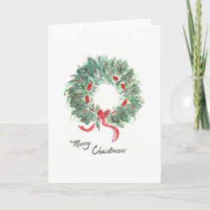 Christmas Wreath Holiday Card