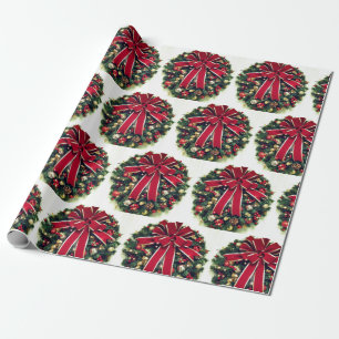 Christmas Wreath Holiday Wrapping Paper