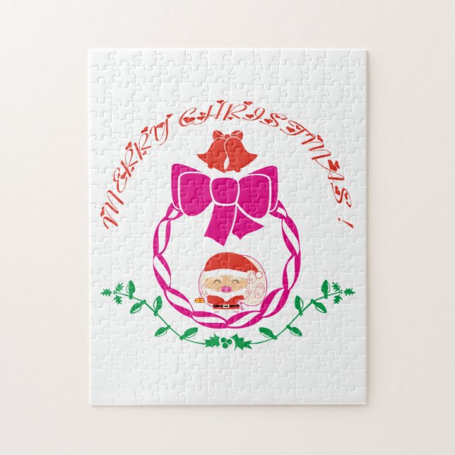 Christmas wreath jigsaw puzzle (Vertical)