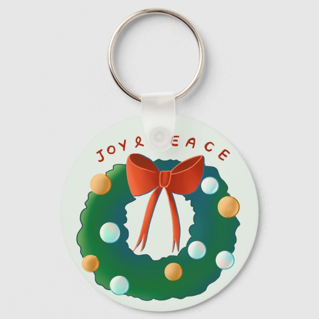 Christmas Wreath Key Ring (Front)