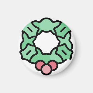 christmas wreath magnet
