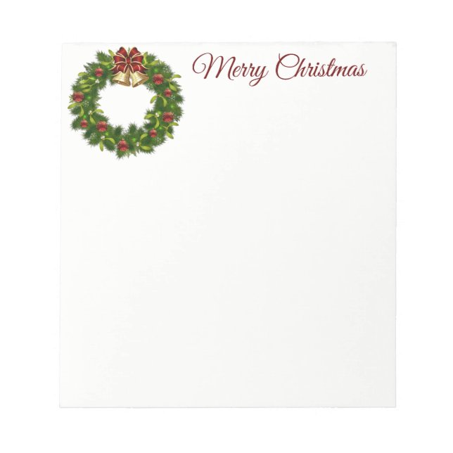 Christmas Wreath Notepad (Front)