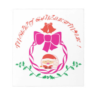 Christmas wreath notepad