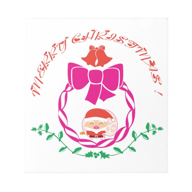Christmas wreath notepad (Front)