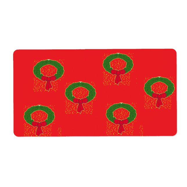 Christmas wreath on red (Front)