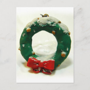 Christmas Wreath Ornament Holiday Postcard