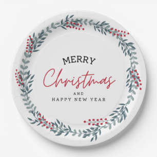 Christmas Wreath Paper Plate