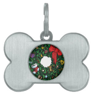Christmas Wreath Pet Tag