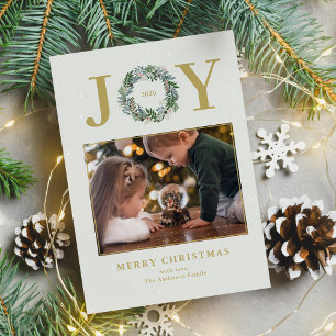 Christmas Wreath Photo Holiday Card