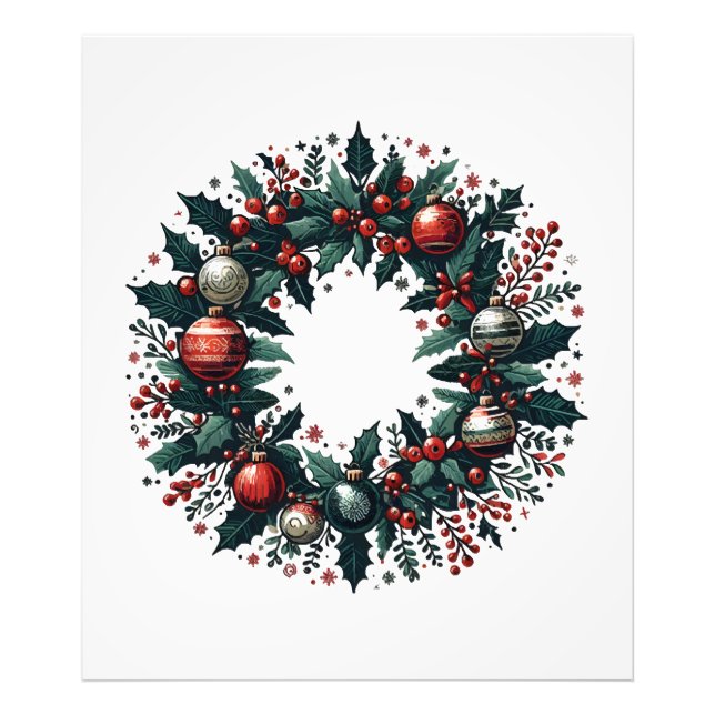 Christmas Wreath Photo Print (Front)