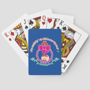 Christmas wreath playing cards