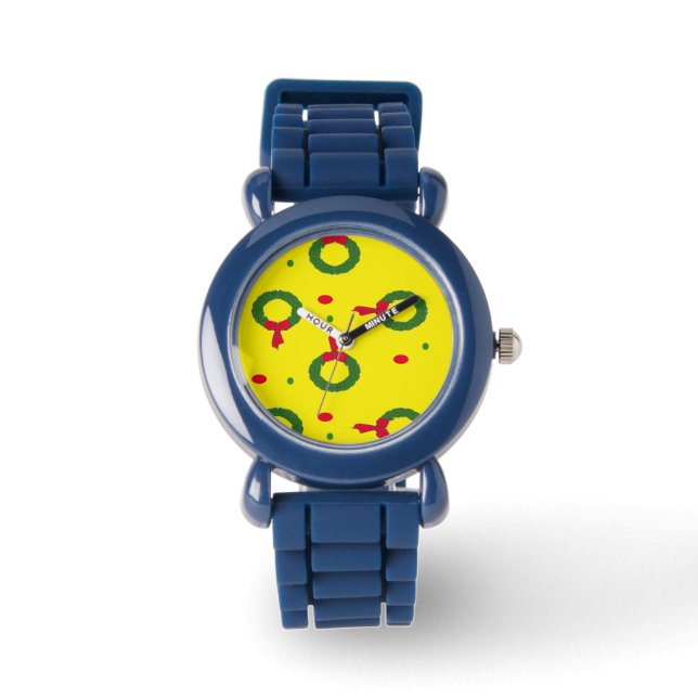 Christmas wreath polka dots watch (Front)