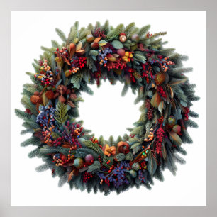 Christmas Wreath Poster