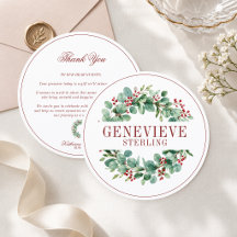 Christmas Wreath Round Wedding Guest Place