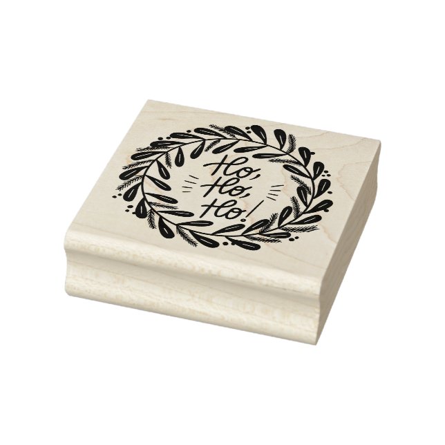 Christmas Wreath Rubber Stamp (Stamp)