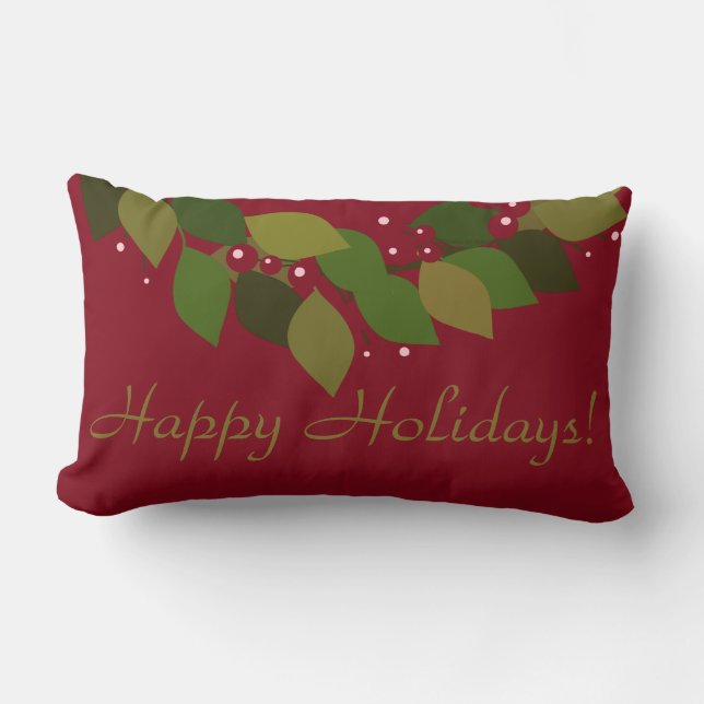 Christmas Wreath | Rustic Mix and Match Lumbar Cushion (Front)