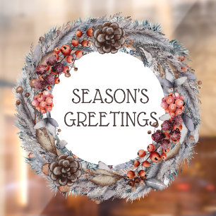 Christmas wreath season's greetings